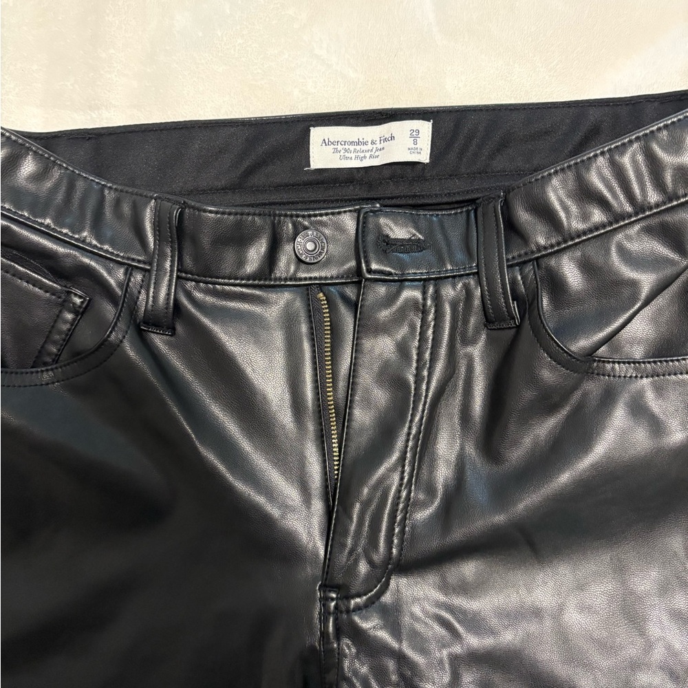 Abercrombie & Fitch Black Leather Pants